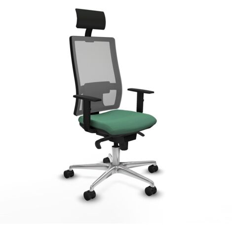 Sedia Ufficio con Poggiatesta Piqueras y Crespo 1D086N1 Verde Smeraldo