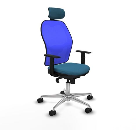 Sedia Ufficio con Poggiatesta Piqueras y Crespo 1D086N2 Azzurro Verde petrolio