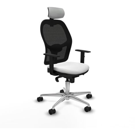 Sedia Ufficio con Poggiatesta Piqueras y Crespo 1D086N2 Bianco