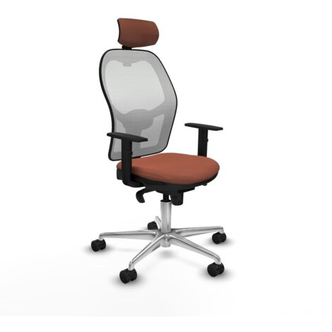 Sedia Ufficio con Poggiatesta Piqueras y Crespo 1D086N2 Bianco Marrone