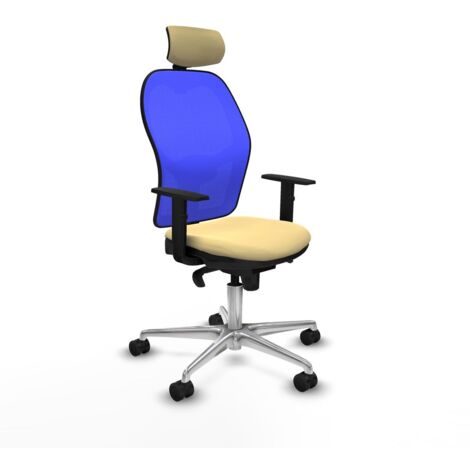Sedia Ufficio con Poggiatesta Piqueras y Crespo 1D086N2 Crema