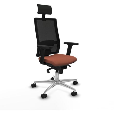 Sedia Ufficio con Poggiatesta Piqueras y Crespo 2D086N1 Marrone