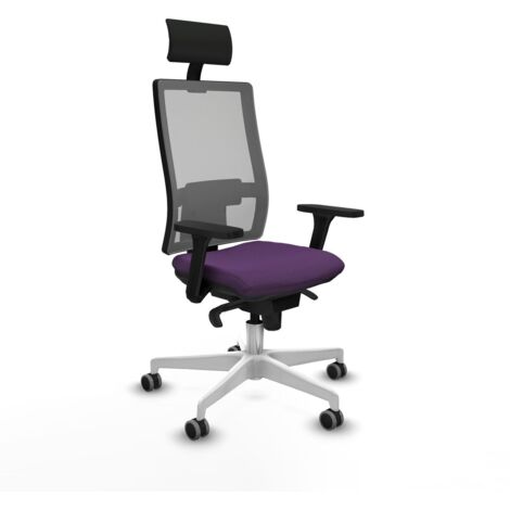 Sedia Ufficio con Poggiatesta Piqueras y Crespo 3D026G1 Viola