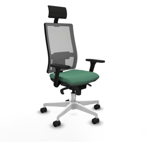 Sedia Ufficio con Poggiatesta Piqueras y Crespo 3D026N1 Verde Smeraldo