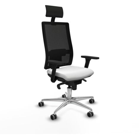 Sedia Ufficio con Poggiatesta Piqueras y Crespo 3D086G1 Bianco