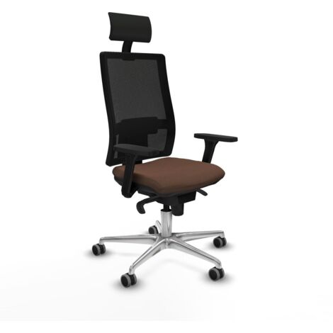 Sedia Ufficio con Poggiatesta Piqueras y Crespo 3D086G1 Marrone scuro