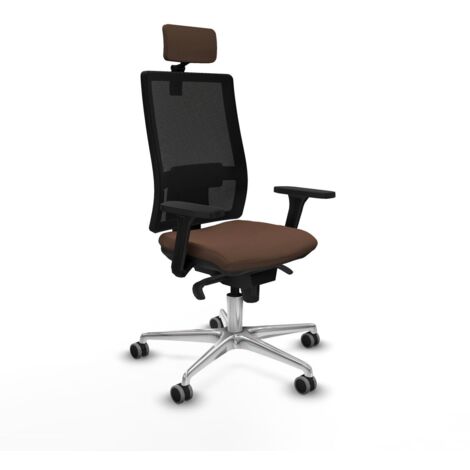 Sedia Ufficio con Poggiatesta Piqueras y Crespo 3D086G2 Marrone scuro