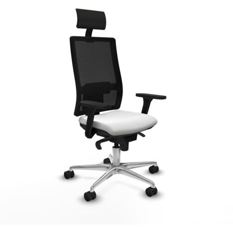 Sedia Ufficio con Poggiatesta Piqueras y Crespo 3D086N1 Bianco
