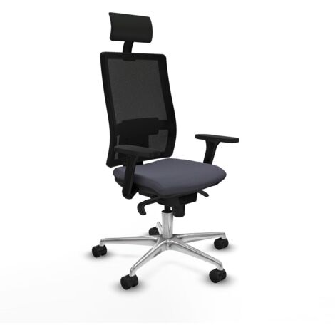 Sedia Ufficio con Poggiatesta Piqueras y Crespo 3D086N1 Grigio scuro