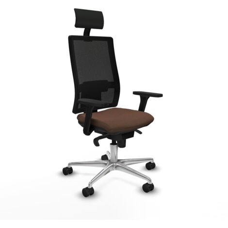 Sedia Ufficio con Poggiatesta Piqueras y Crespo 3D086N1 Marrone scuro