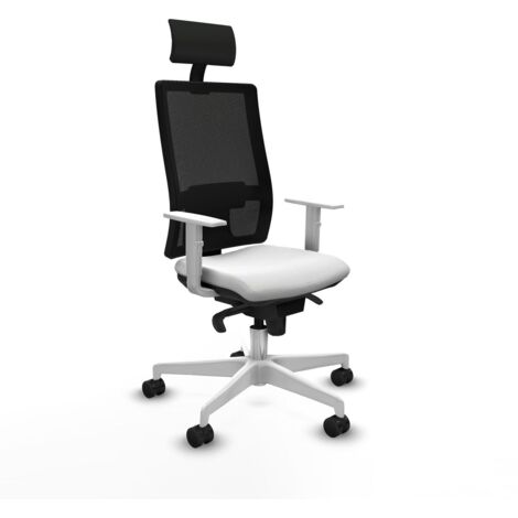 Sedia Ufficio con Poggiatesta Piqueras y Crespo 4B026N1 Bianco
