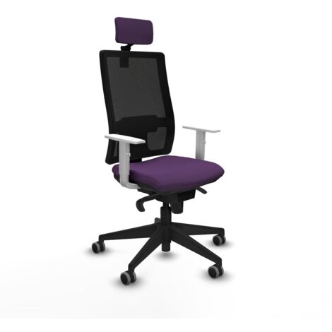Sedia Ufficio con Poggiatesta Piqueras y Crespo 4B066G2 Viola