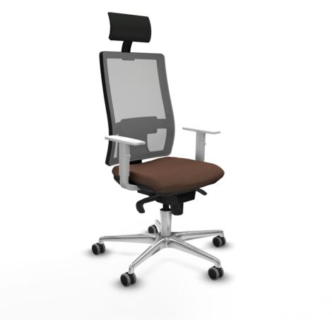 Sedia Ufficio con Poggiatesta Piqueras y Crespo 4B086G1 Marrone scuro