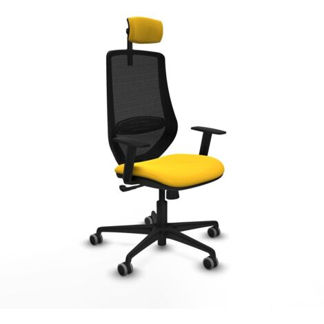 Sedia Ufficio con Poggiatesta Piqueras y Crespo D036G2W Giallo