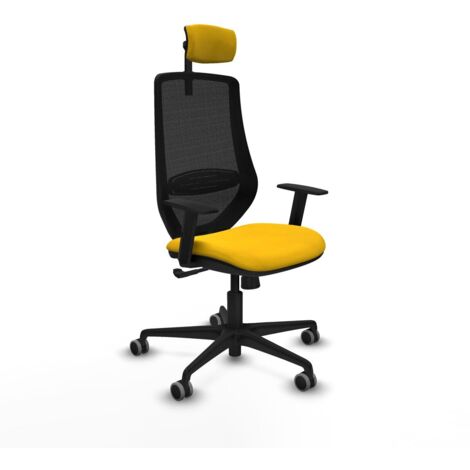 Sedia Ufficio con Poggiatesta Piqueras y Crespo D036G2W Giallo