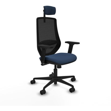 Sedia Ufficio con Poggiatesta Piqueras y Crespo D036N2W Blu Marino
