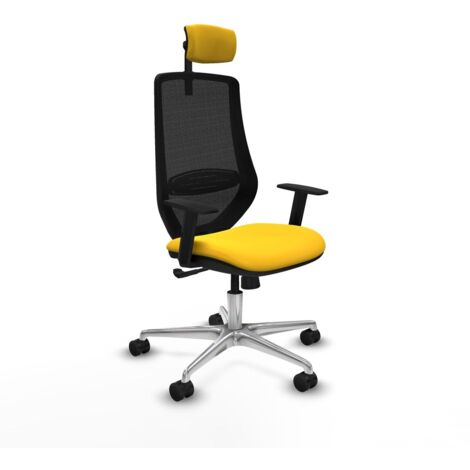 Sedia Ufficio con Poggiatesta Piqueras y Crespo D086N2W Giallo