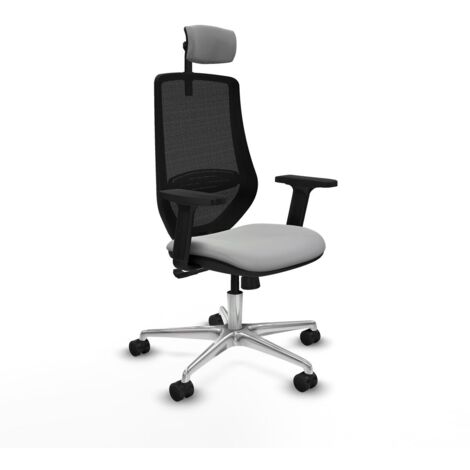 Sedia Ufficio con Poggiatesta Piqueras y Crespo D086N2W Grigio chiaro