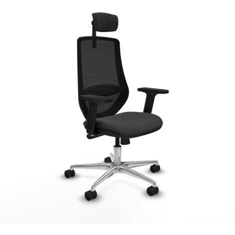 Sedia Ufficio con Poggiatesta Piqueras y Crespo D086N2W Grigio scuro