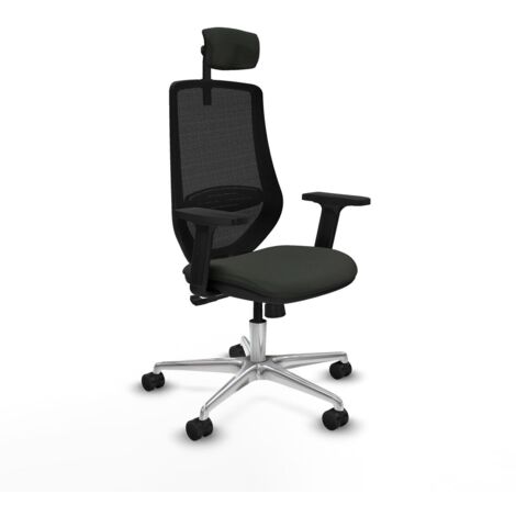 Sedia Ufficio con Poggiatesta Piqueras y Crespo D086N2W Nero