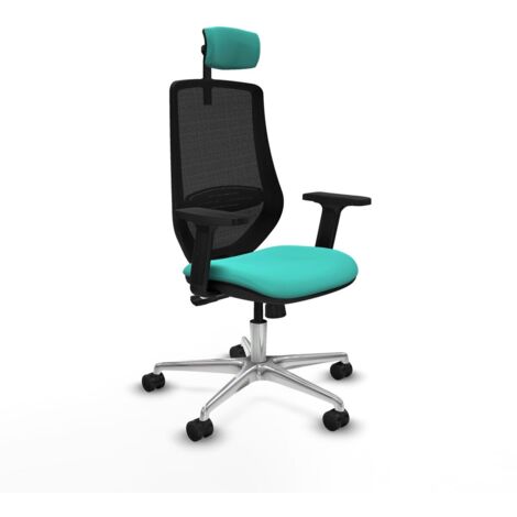 Sedia Ufficio con Poggiatesta Piqueras y Crespo D086N2W Turchese