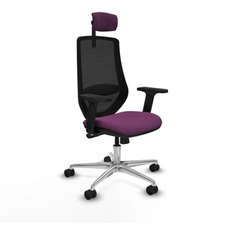 Sedia Ufficio con Poggiatesta Piqueras y Crespo D086N2W Viola