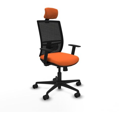 Sedia Ufficio con Poggiatesta Yunquera traslack Piqueras y Crespo 1D036N2 Arancio
