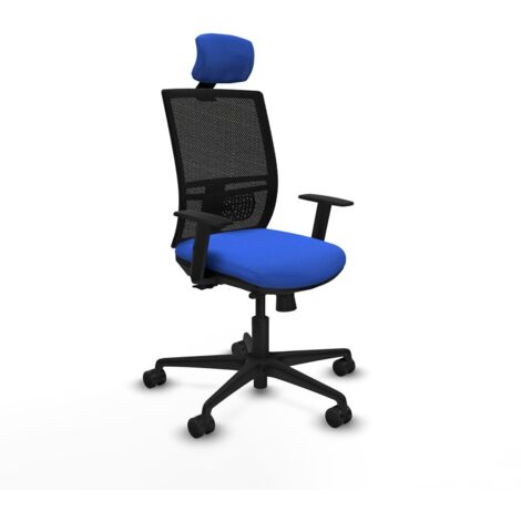 Sedia Ufficio con Poggiatesta Yunquera traslack Piqueras y Crespo 1D036N2 Azzurro