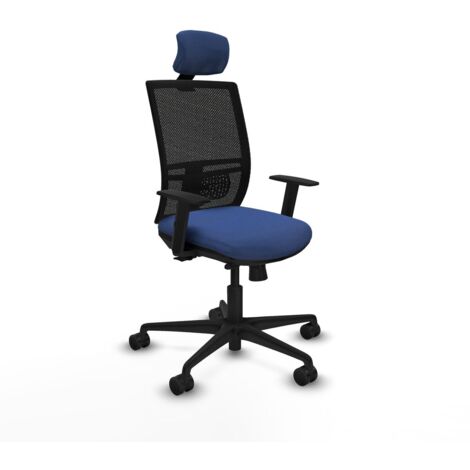 Sedia Ufficio con Poggiatesta Yunquera traslack Piqueras y Crespo 1D036N2 Blu Marino