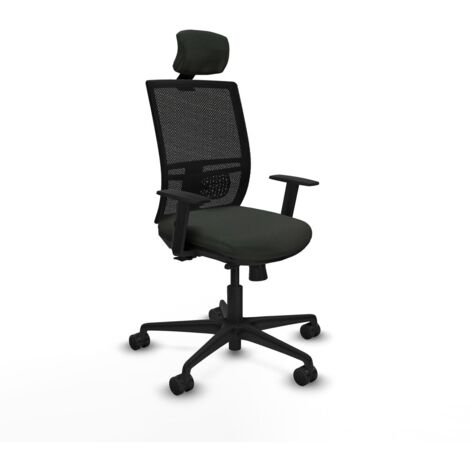 Sedia Ufficio con Poggiatesta Yunquera traslack Piqueras y Crespo 1D036N2 Nero