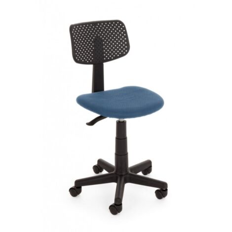 Sedia ufficio con ruote blu regolabile