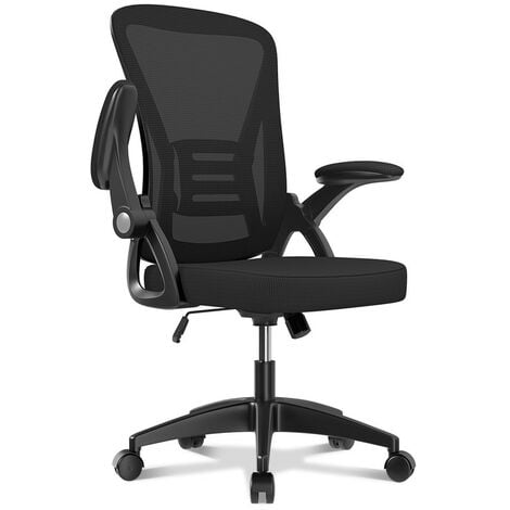 Sedia Ufficio con Ruote Girevoli - Poltrona Sedia con Supporto Lombare - nero - bigzzia