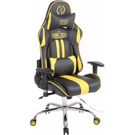Sedia Ufficio Massaggiante Limit XM In Similpelle Nero/giallo