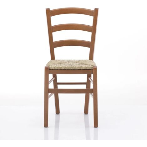 Sedia Venezia con seduta in paglia - Ciliegio 41x45x88 seduta 46