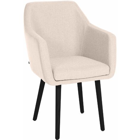Sedia visitatore Utrecht in tessuto Beige nero