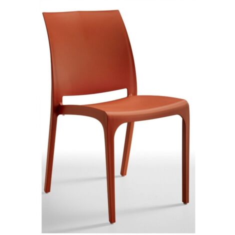SEDIA VOLGA BRICK RED 54X46XH80CM IMPILABILE