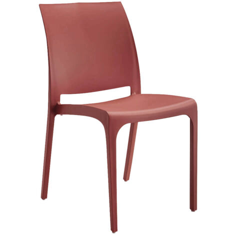 SEDIA VOLGA IN PLASTICA RINFORZATA CON FIBRA DI VETRO COLORE ROSSO