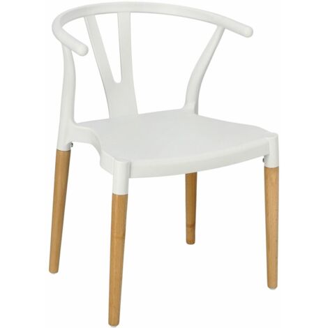 Sedia Wicker Simplet ins. WISHBONE  BIANCO