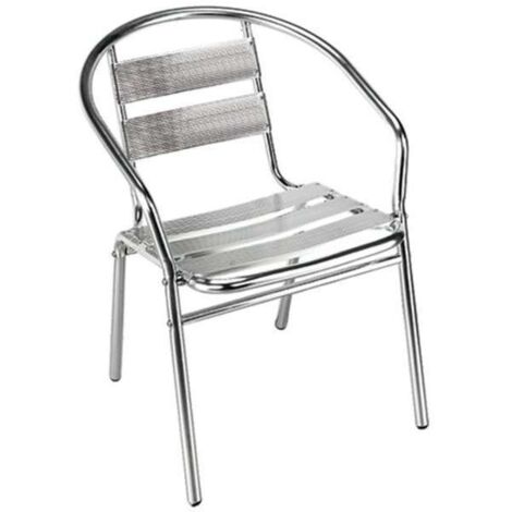 Sedia "Wide" In Alluminio - cm.54x56x74h.