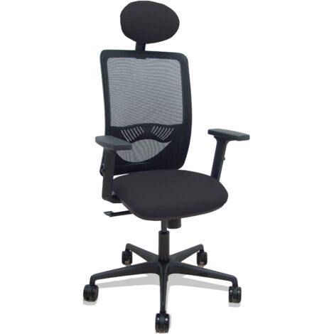 Sedia Zulema sincro rete nera sedile bali nero sedile bali nero 2D braccioli rotelle 65 poggiatesta
