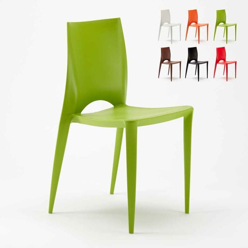 Chaise de salle à manger bar restaurant design moderne pour intérieurs et extérieurs Color Couleur: Vert