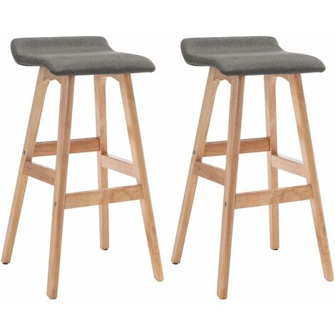 Sedie da Bar 2 pz Grigio Scuro in Tessuto vidaXL 519207
