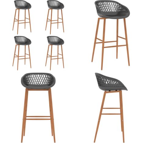 Sedie da Bar 4 pz Grigie - Sedie da bar 4 pz - Sedie da bar grigie