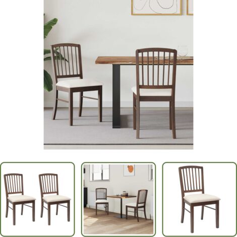 Sedie da cucina -  Sedie da pranzo 2 pcs Marrone Chiaro 50 x 52,5 x 91 cm