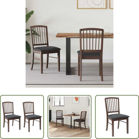 Sedie da cucina -  Sedie da pranzo 2 pcs Marrone Chiaro 50 x 52,5 x 91 cm