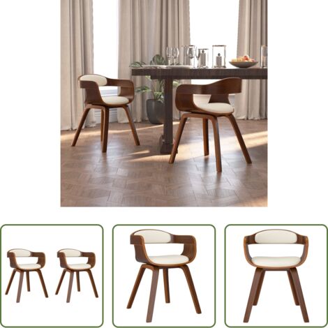 Sedie da cucina -  Sedie da Pranzo 2 pz in Legno Curvato e Similpelle