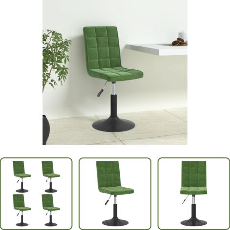 Sedie da cucina -  Sedie da Pranzo Girevoli 4 pz Verde Scuro in Velluto