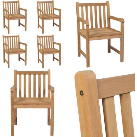 Sedie da Esterni 4 pz in Legno Massello di Teak - Sedie in legno teak - Sedie da esterno