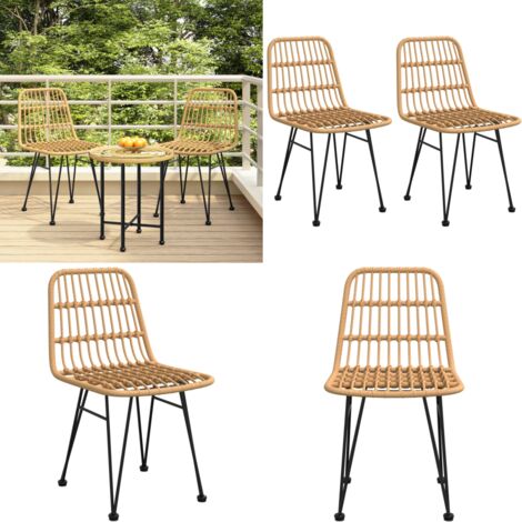 Sedie da Giardino 2pz 48x62x84 cm Rattan PE - Sedie da balcone - Sedie da patio