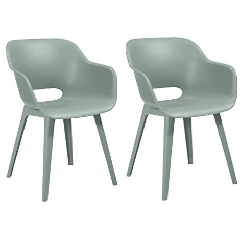 Sedie da Giardino Akola 2 pz Verde Vintage Keter